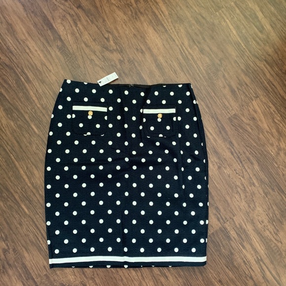 Talbots dot pencil skirt 10 p